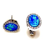 Orecchini Ticchi Maurizio Donna DEEP BLUE in Oro bianco Opale OR1973